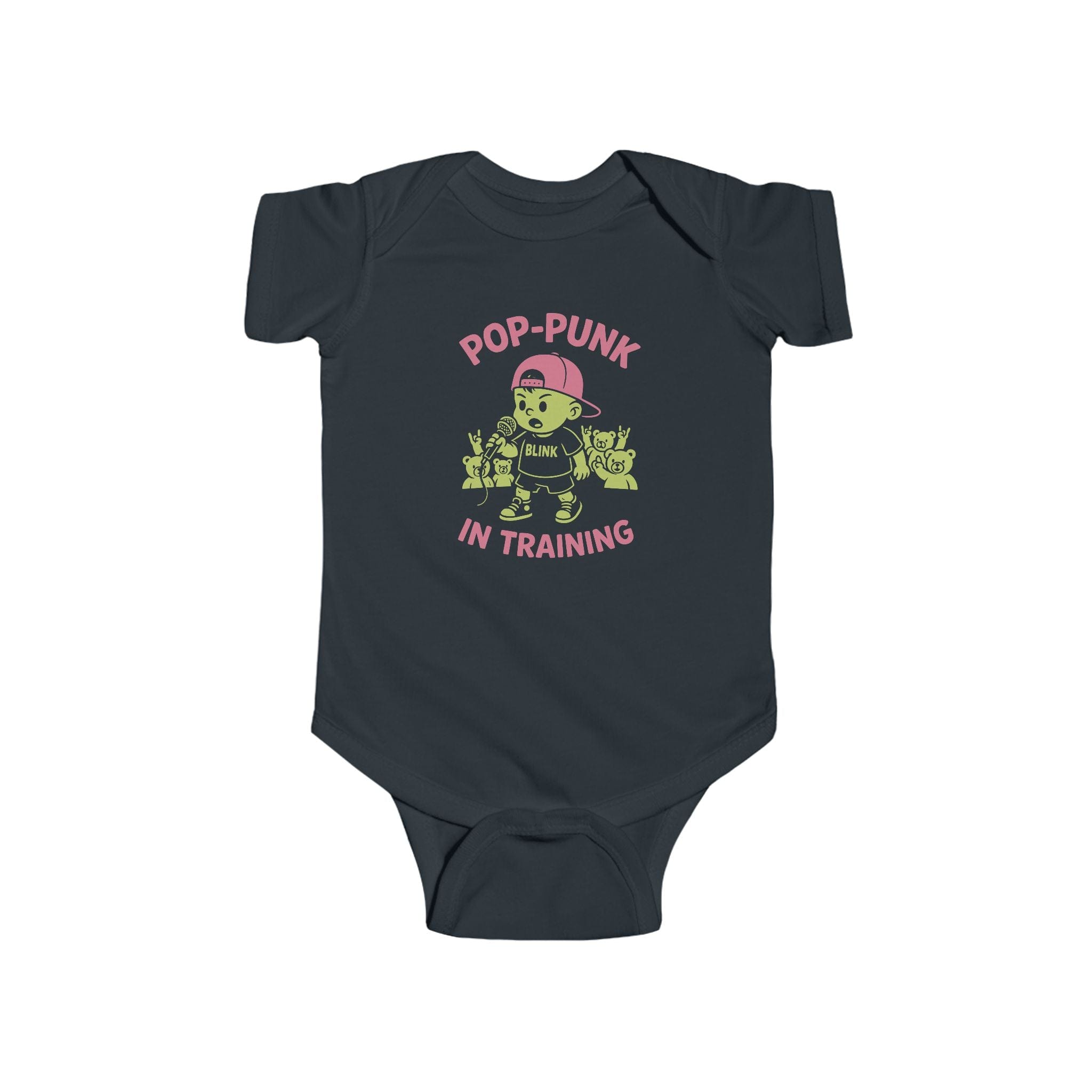 Pop-Punk in Training - Onesie Black / NB (0-3M)