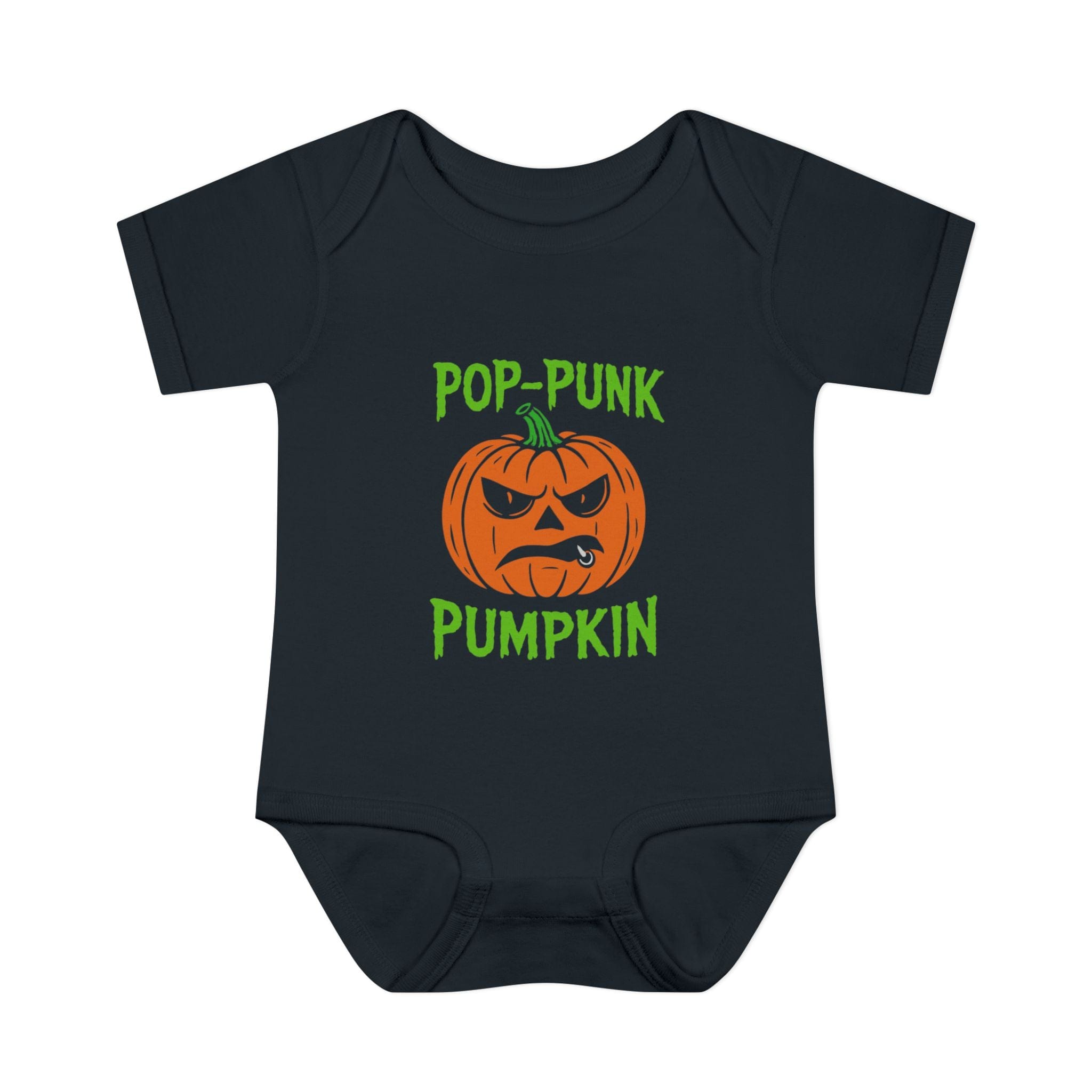 Pop-punk Pumpkin Onesie NB (0-3M) / Black