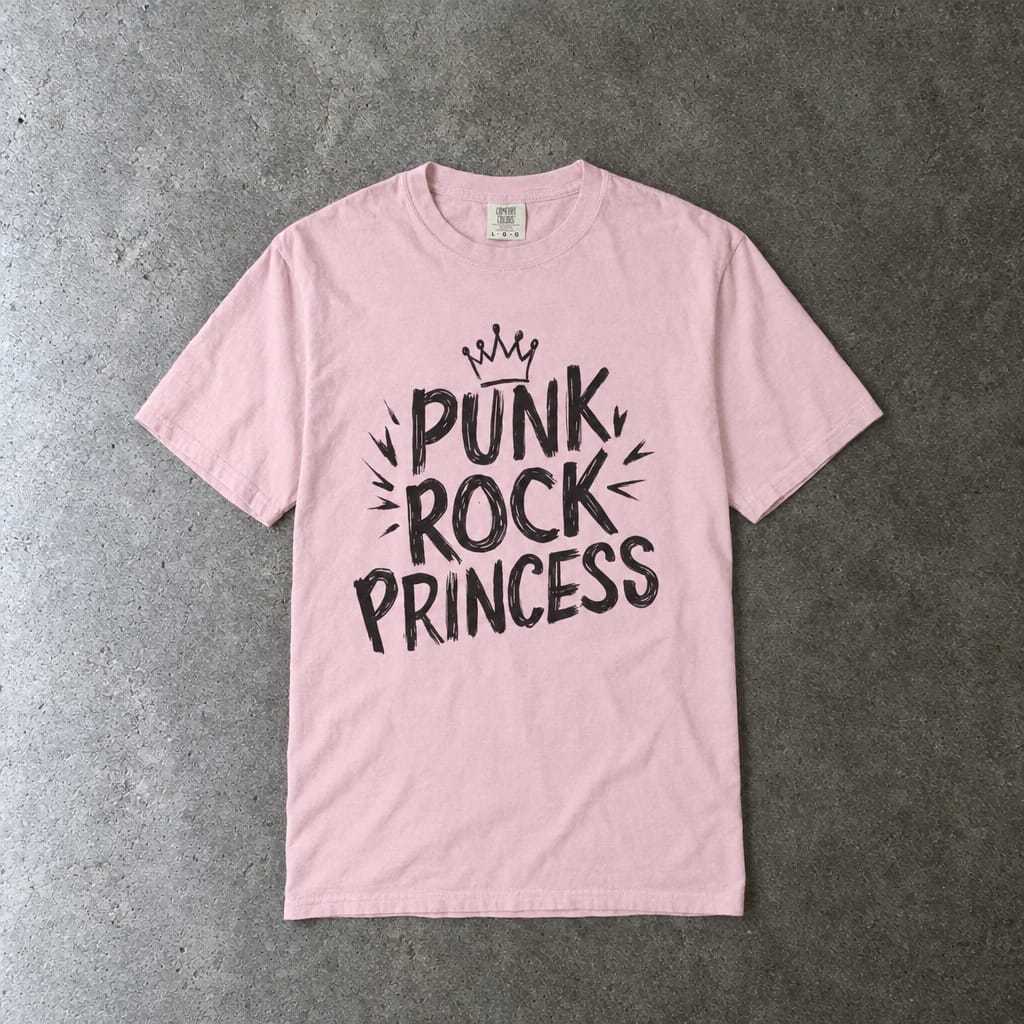 Punk Rock Princess Tee on Comfort Colors Blossom / XL
