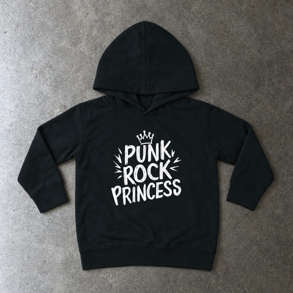 Punk Rock Princess Toddler Hoodie Black / 2T