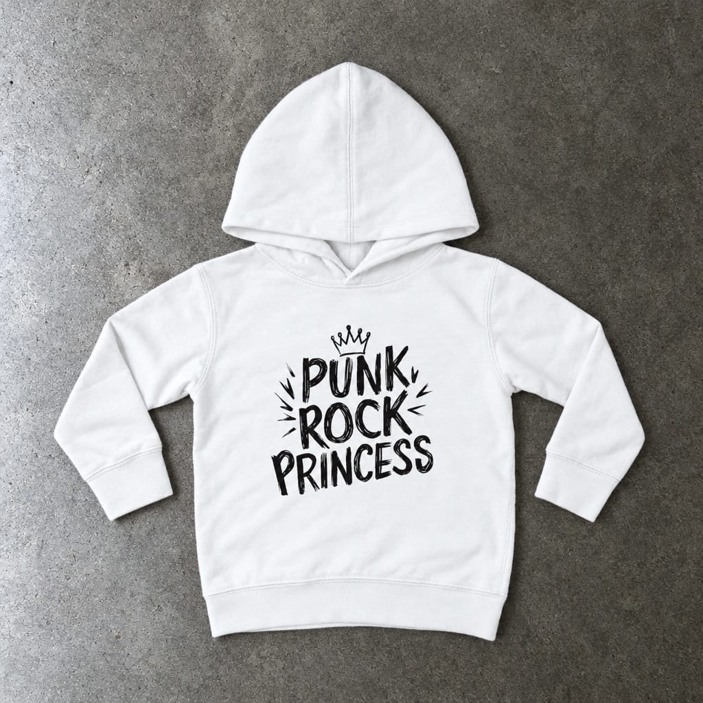 Punk Rock Princess Toddler Hoodie White / 2T