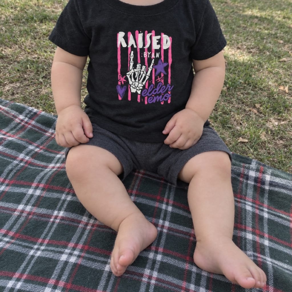 Raised by an Elder Emo 2.0 Baby Tee