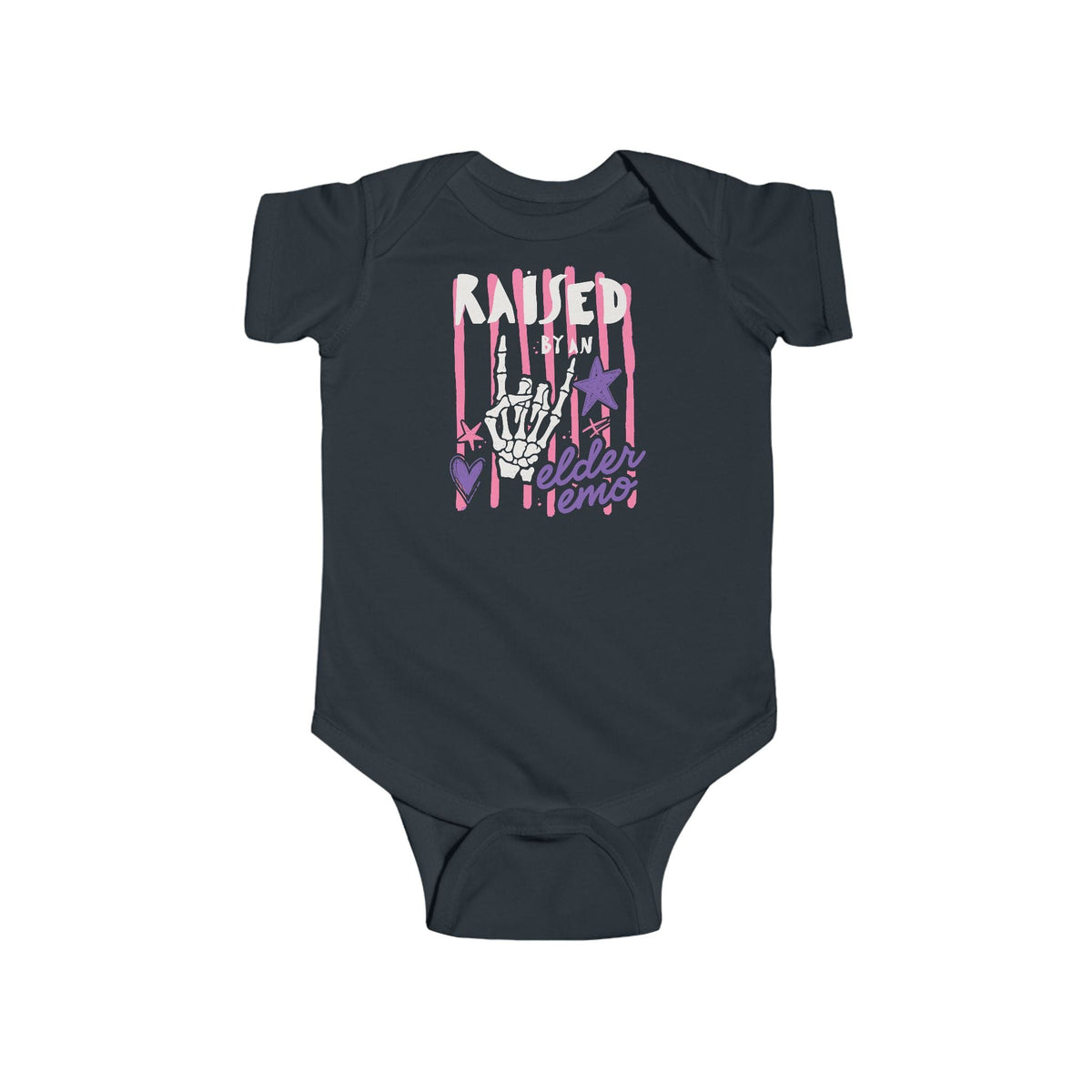 Raised by an Elder Emo 2.0 Onesie Black / NB (0-3M)