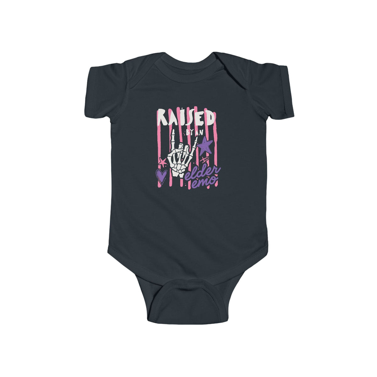 Raised by an Elder Emo 2.0 Onesie Black / NB (0-3M)