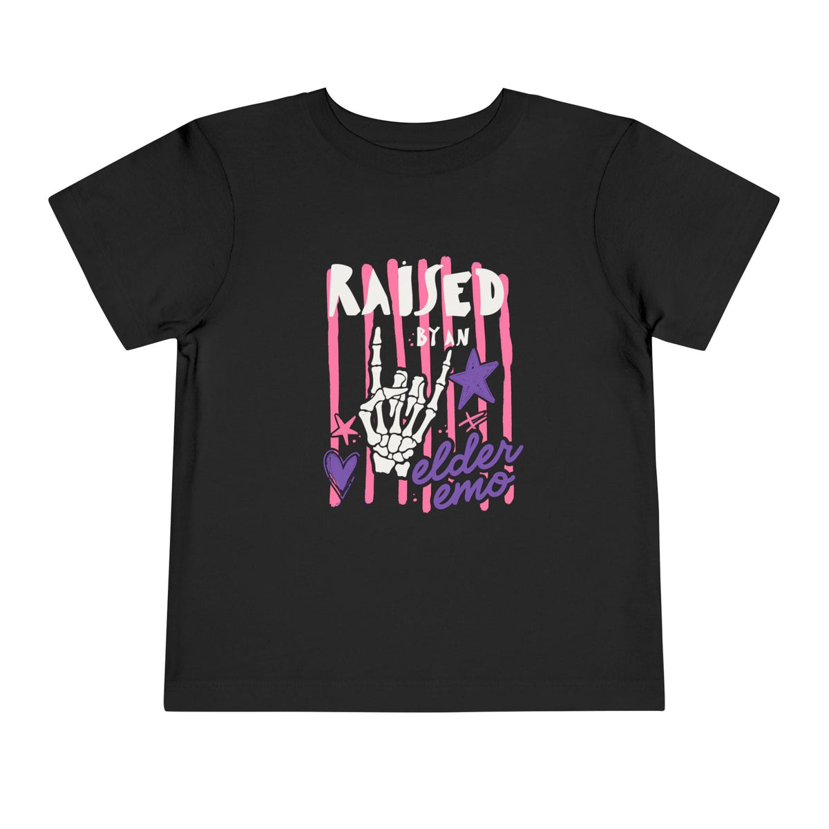 Raised by an Elder Emo 2.0 Toddler Tee Black / 2T