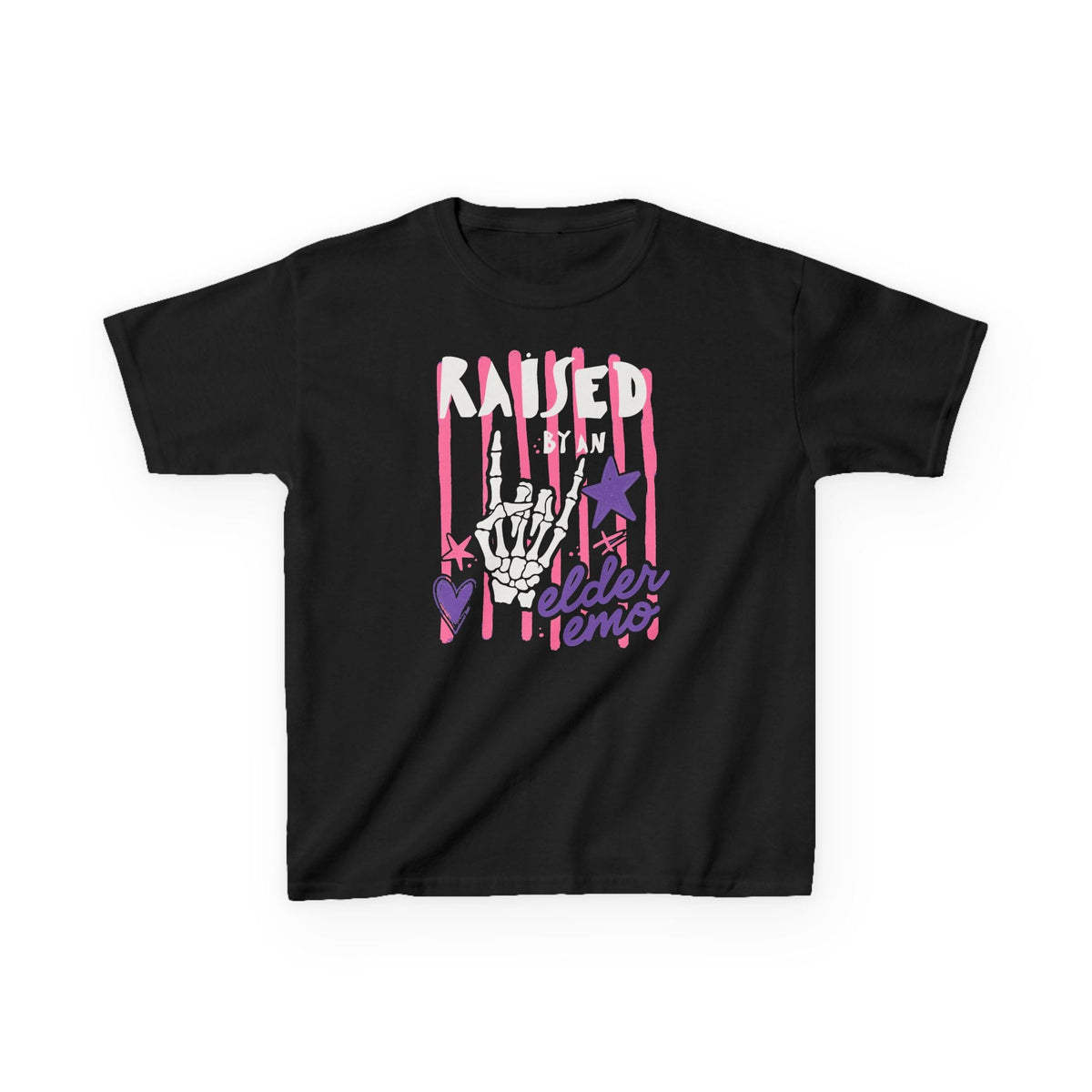 Raised by an Elder Emo 2.0 Youth Tee (AU) S / Black