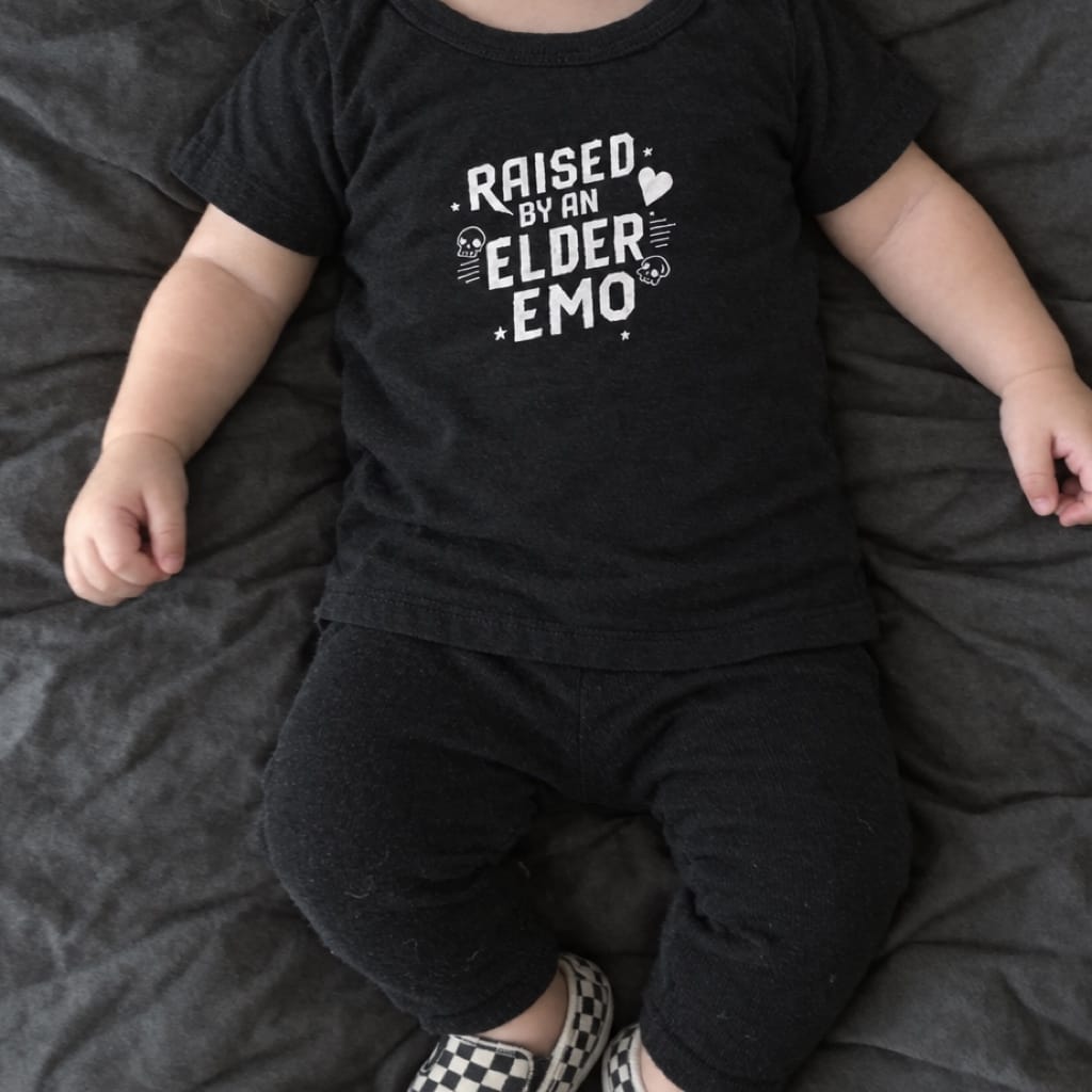 Raised by an Elder Emo - Infant Tee