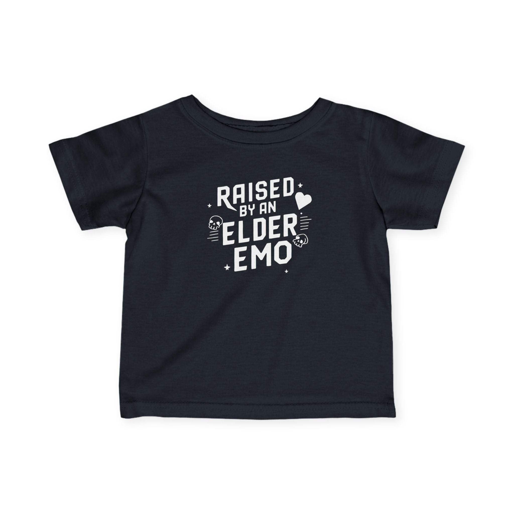Raised by an Elder Emo - Infant Tee Black / 6M