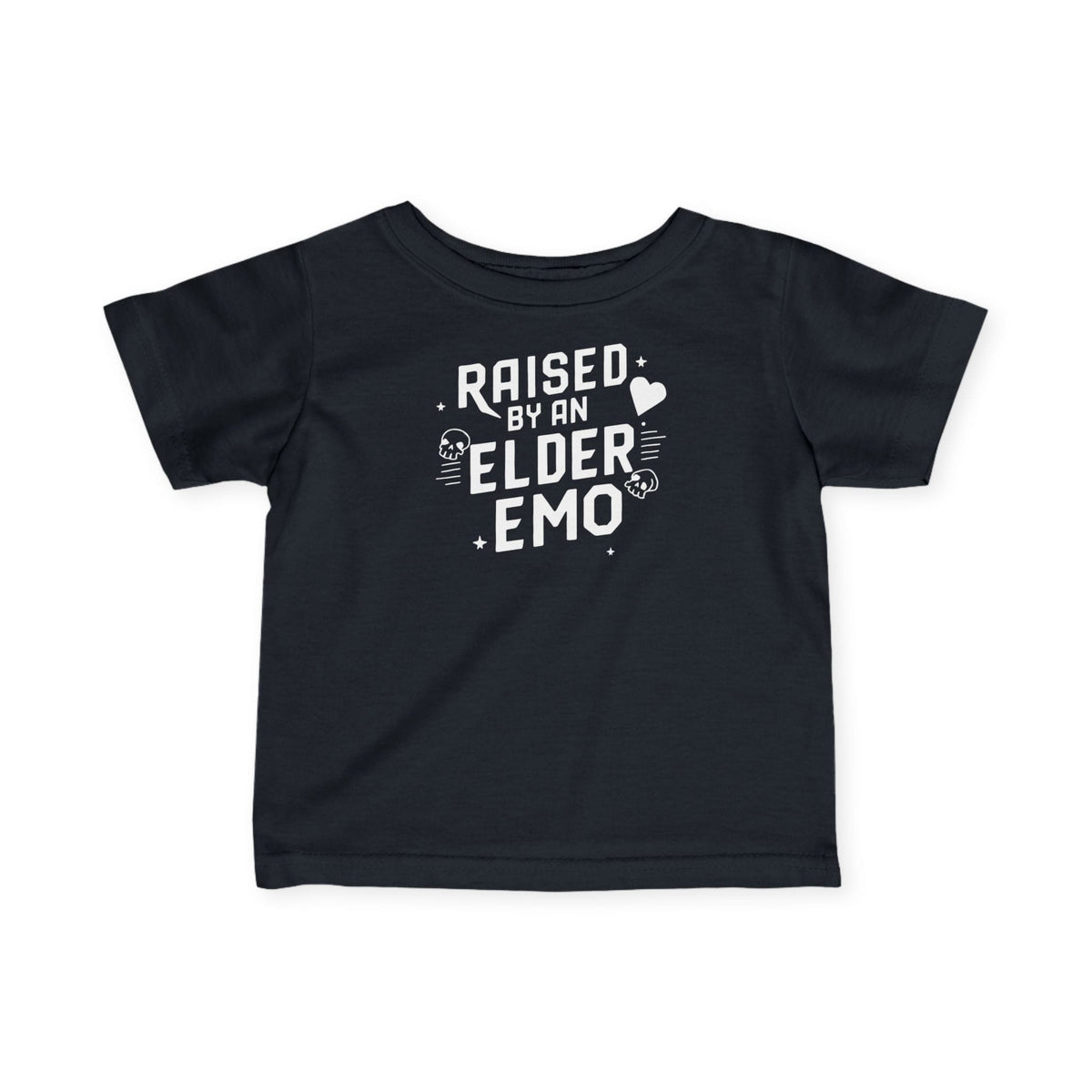 Raised by an Elder Emo - Infant Tee CA Black / 6M