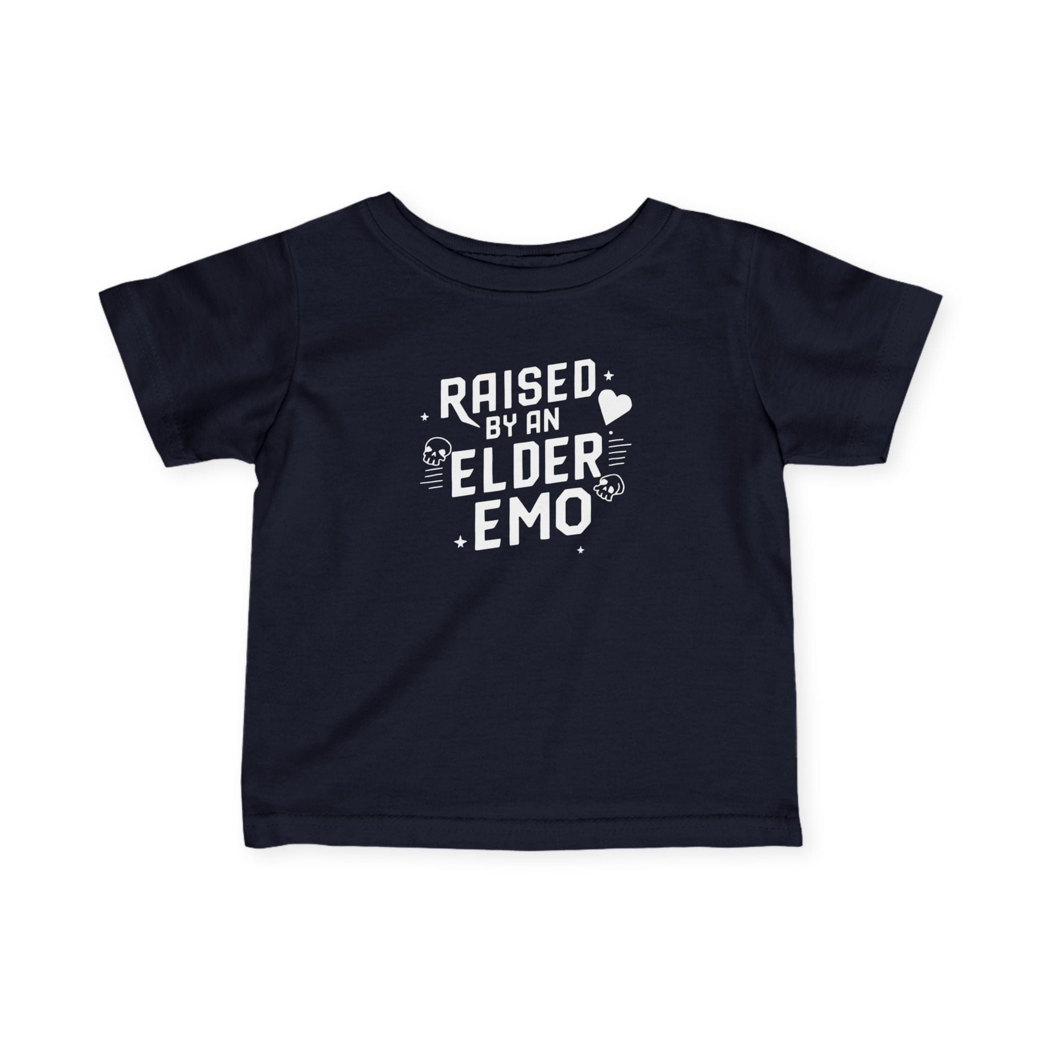 Raised by an Elder Emo - Infant Tee Navy / 6M