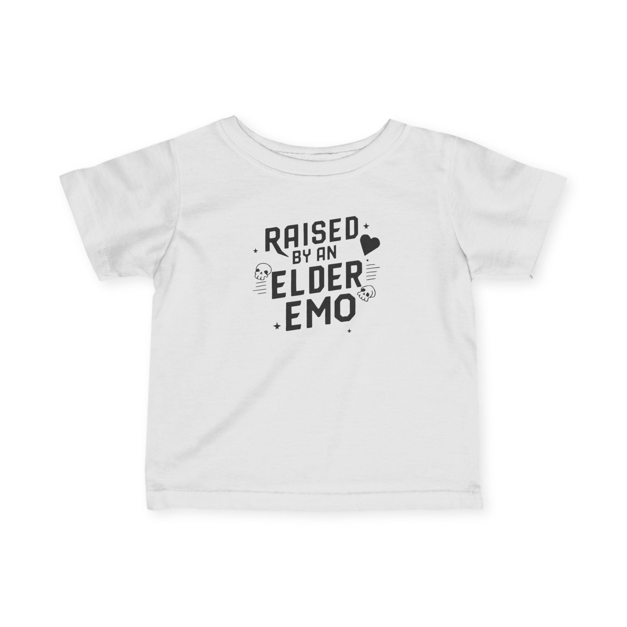 Raised by an Elder Emo - Infant Tee White / 6M