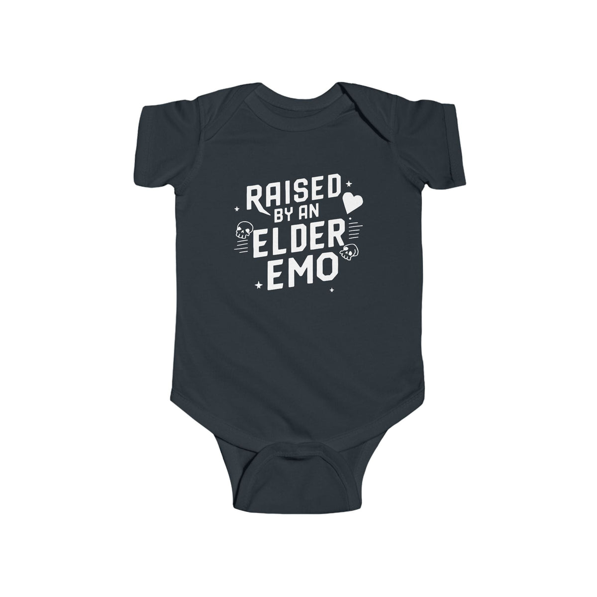 Raised by an Elder Emo - Onesie CA Black / NB (0-3M)