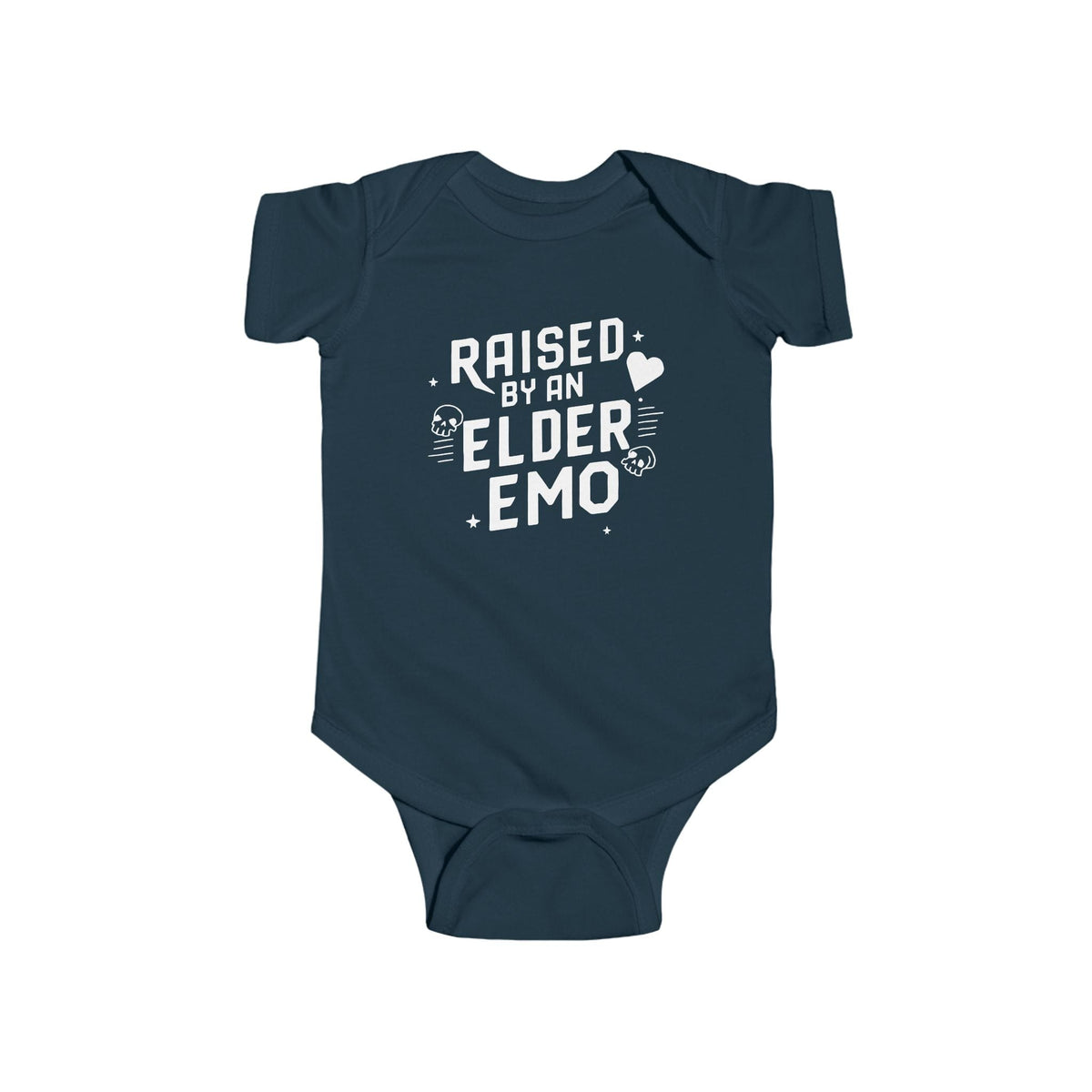 Raised by an Elder Emo - Onesie CA Navy / NB (0-3M)