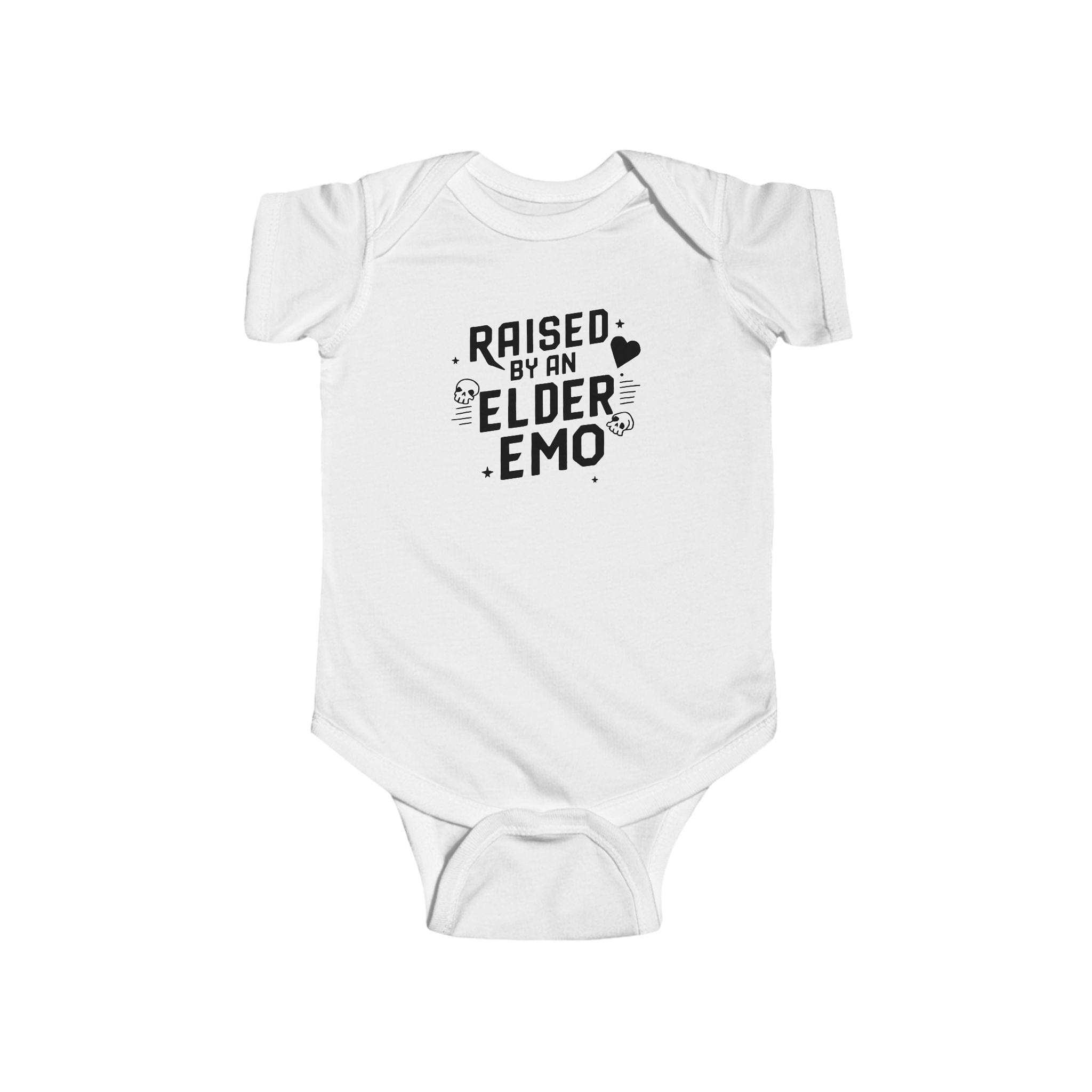 Raised by an Elder Emo - Onesie White / NB (0-3M)