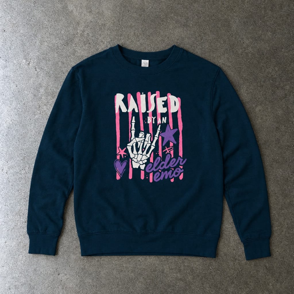 Raised by an Elder Emo Toddler Sweatshirt 2T / Navy