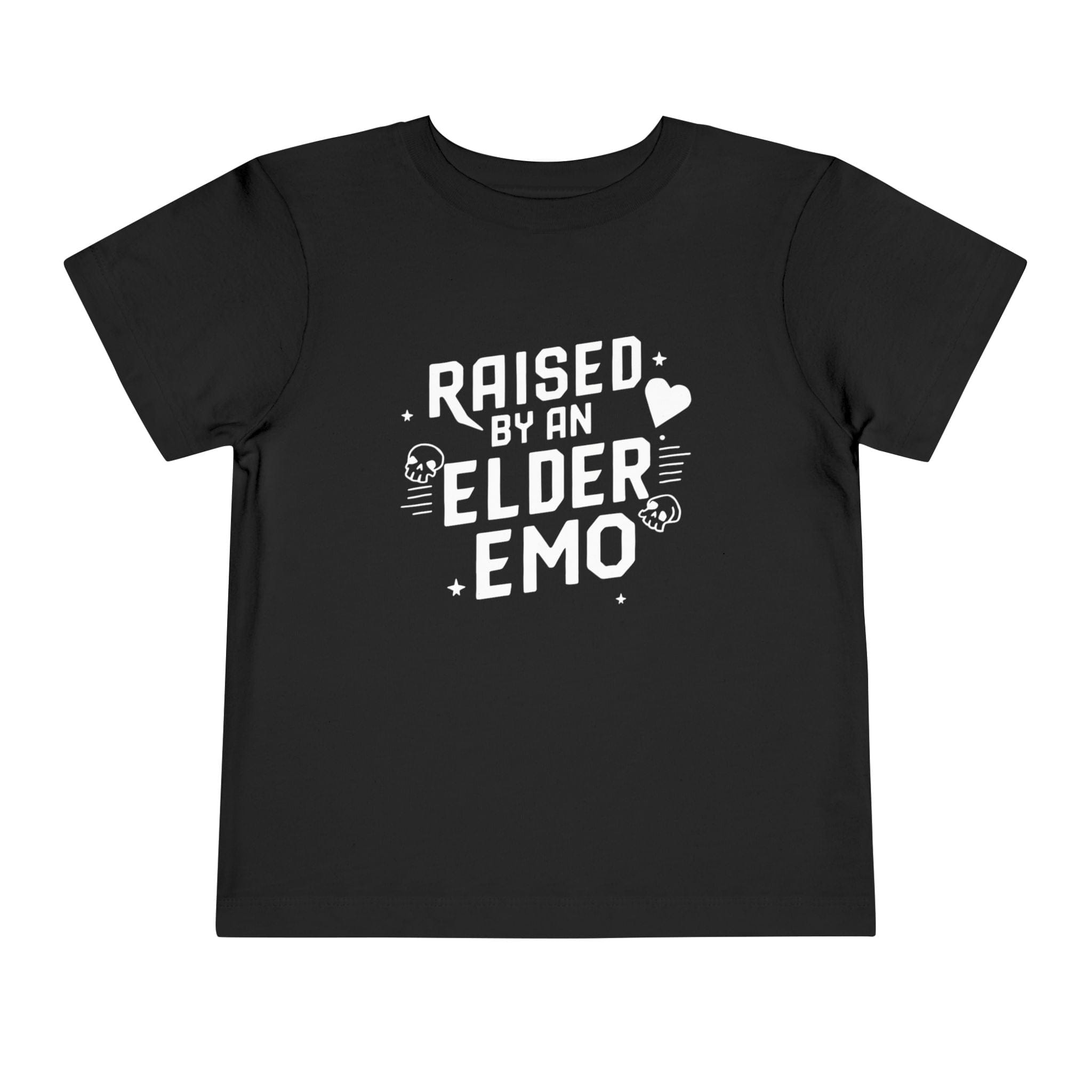 Raised by an Elder Emo - Toddler Tee Black / 2T
