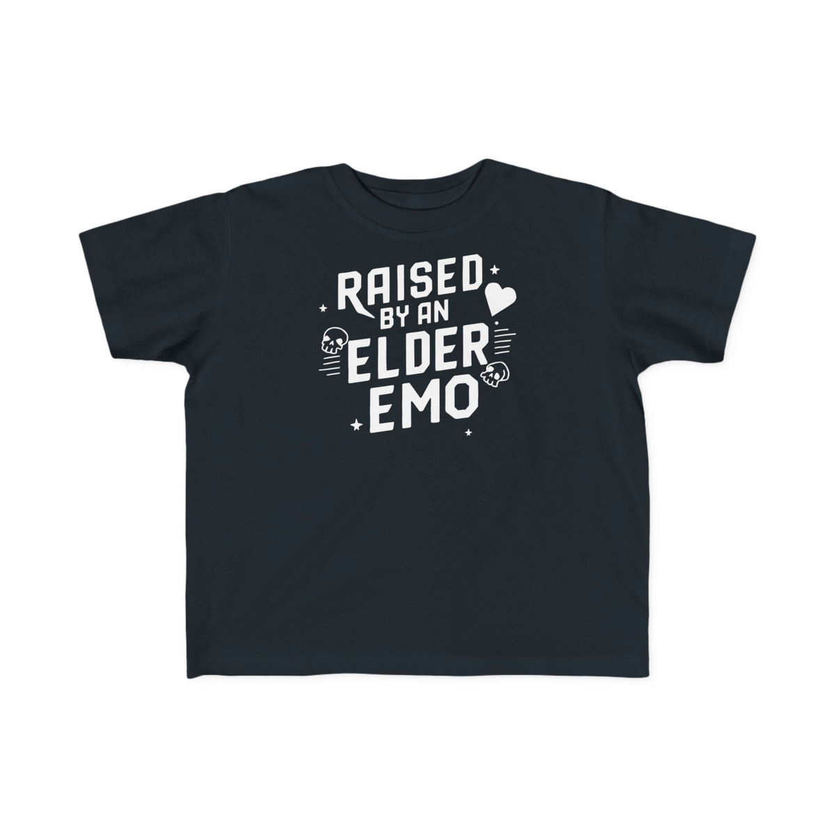 Raised by an Elder Emo - Toddler Tee CA Black / 2T