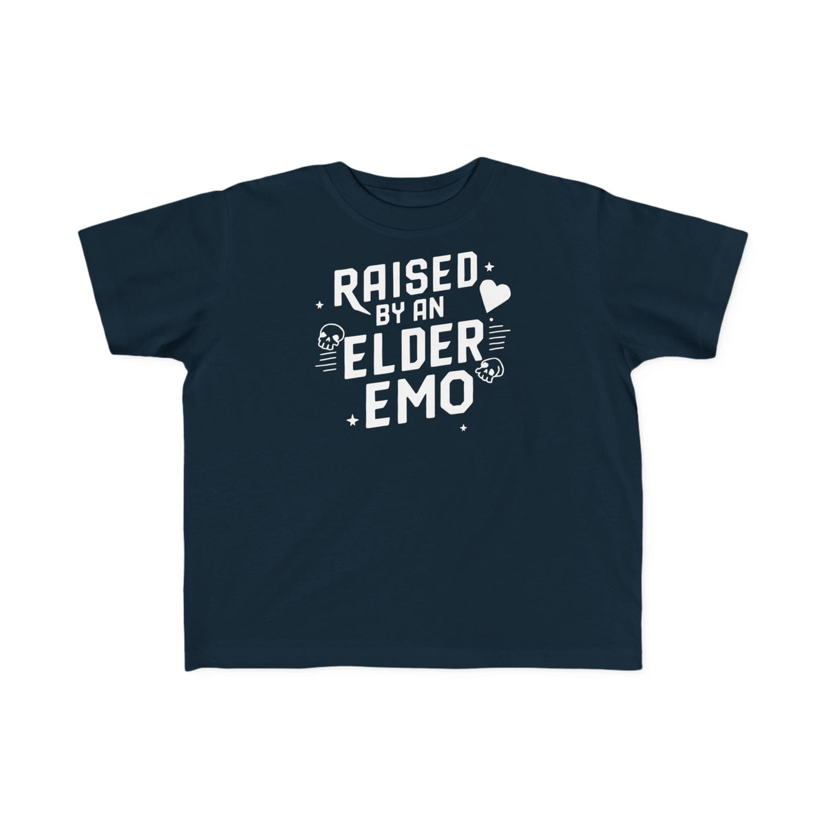 Raised by an Elder Emo - Toddler Tee CA Navy / 2T