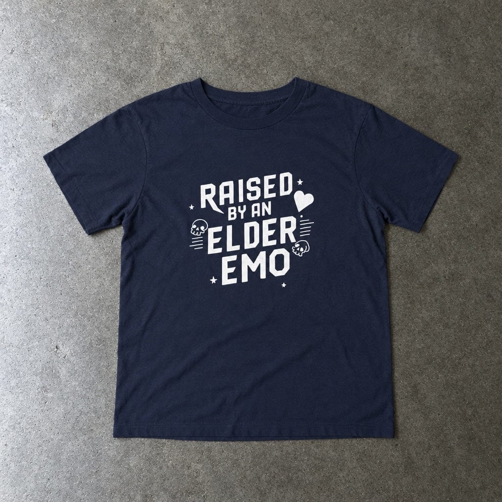 Raised by an Elder Emo - Toddler Tee CA Navy / 2T