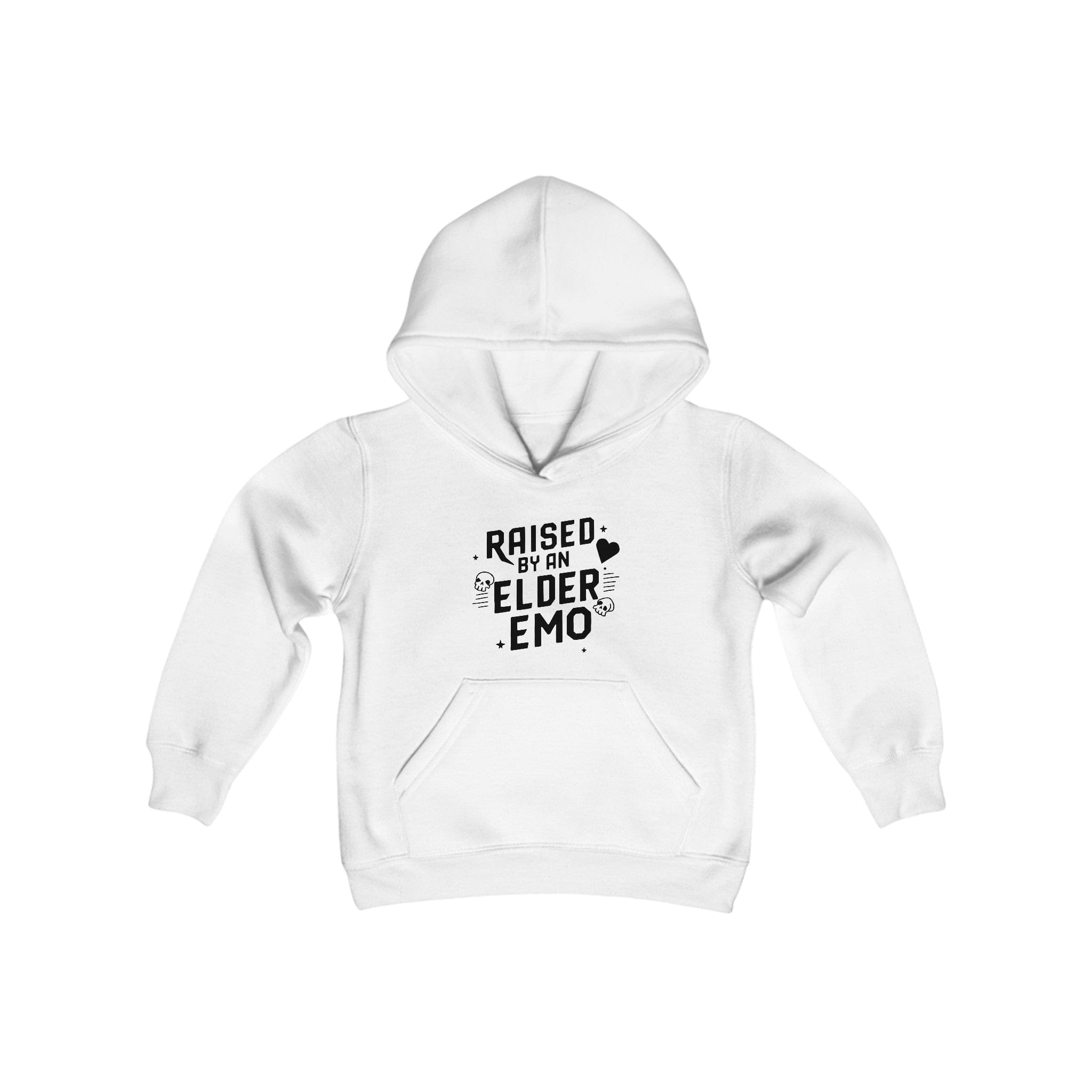 Raised by an Elder Emo Youth Hoodie White / S