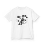 Raised by an Elder Emo - Youth Tee White / XS