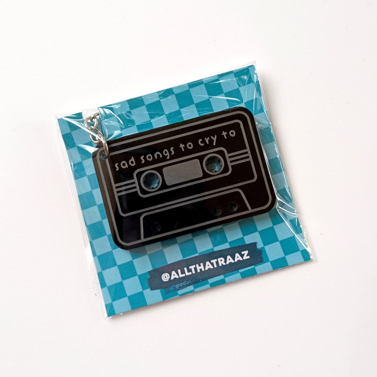 Sad Songs to Cry to Mixtape Keychain