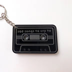 Sad Songs to Cry to Mixtape Keychain
