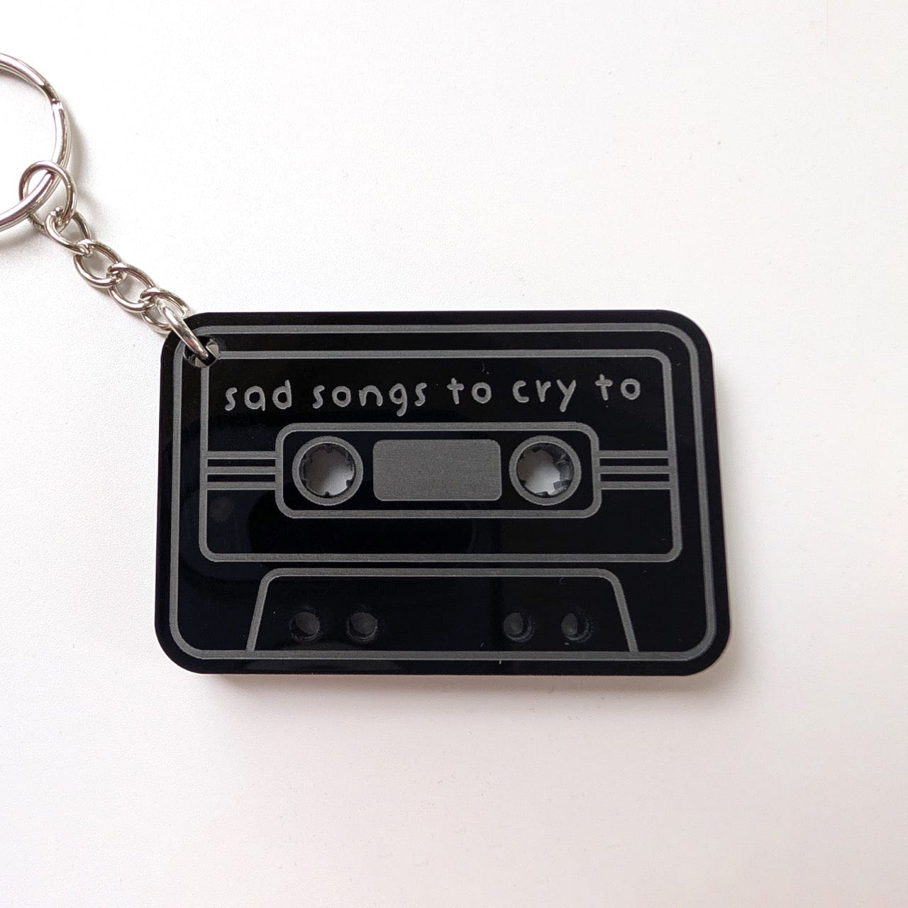 Sad Songs to Cry to Mixtape Keychain
