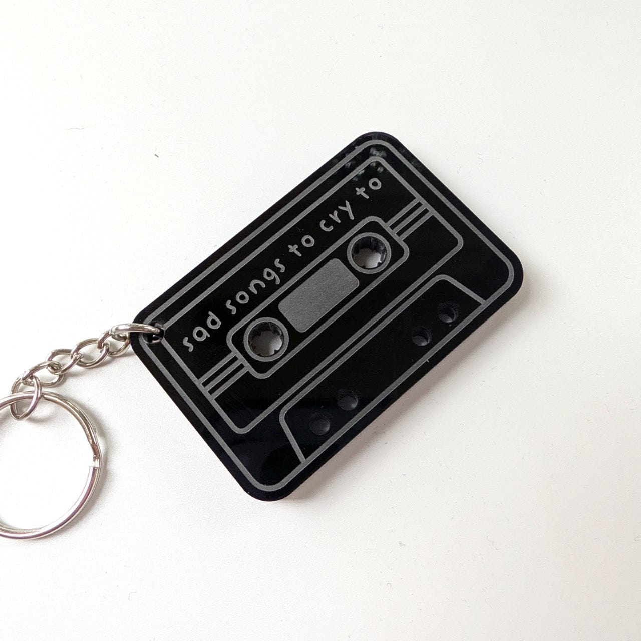 Sad Songs to Cry to Mixtape Keychain