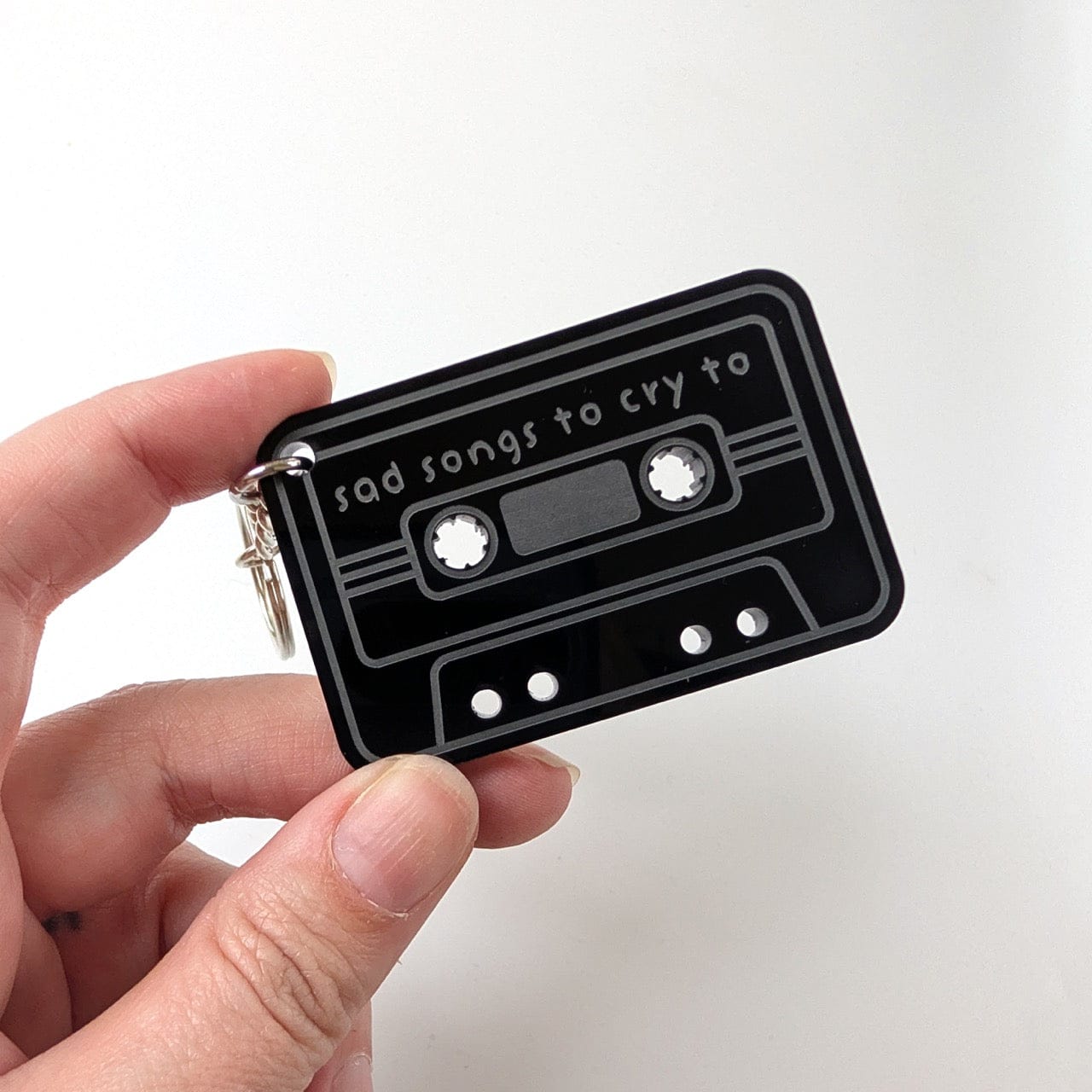 Sad Songs to Cry to Mixtape Keychain