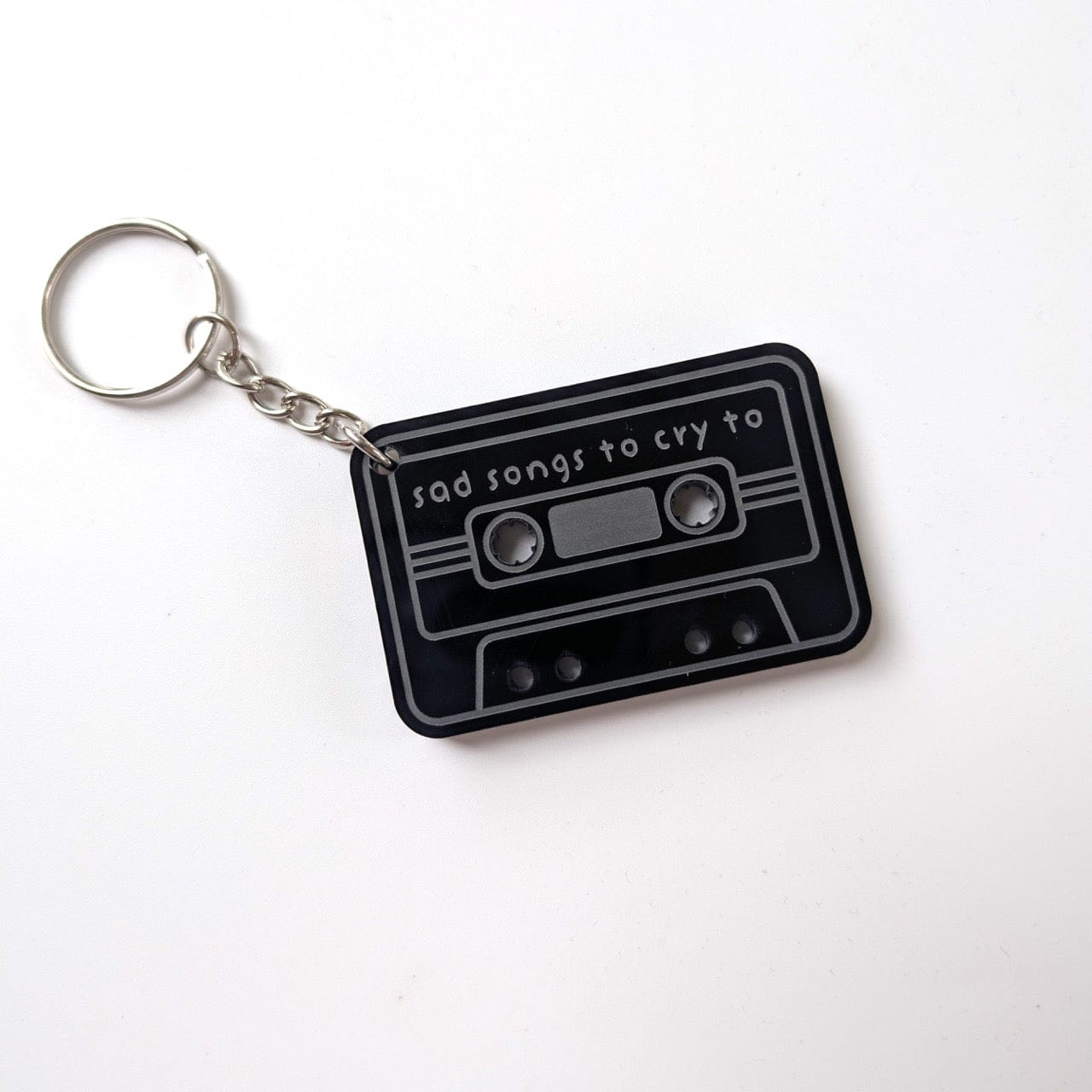 Sad Songs to Cry to Mixtape Keychain