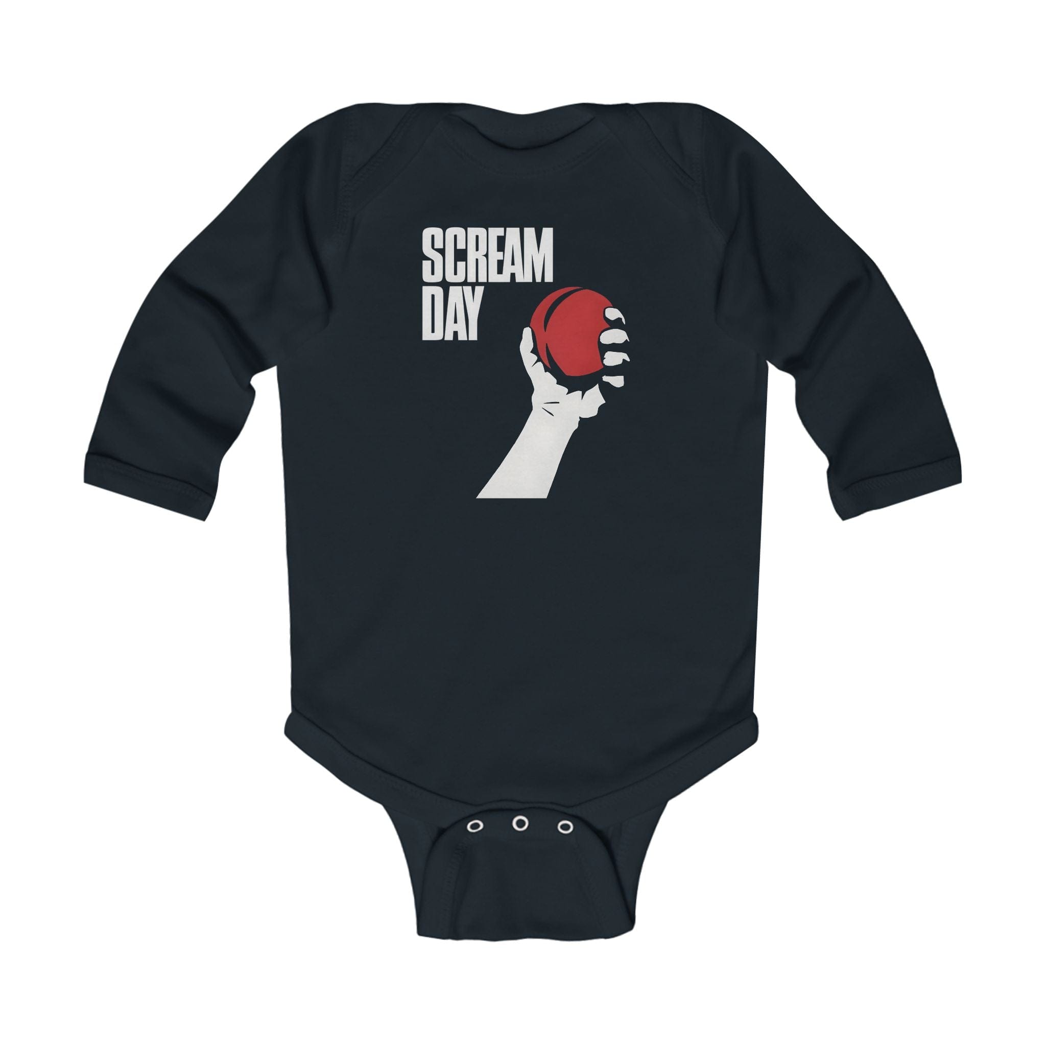 Scream Day - Long Sleeve Onesie Black / NB (0-3M)