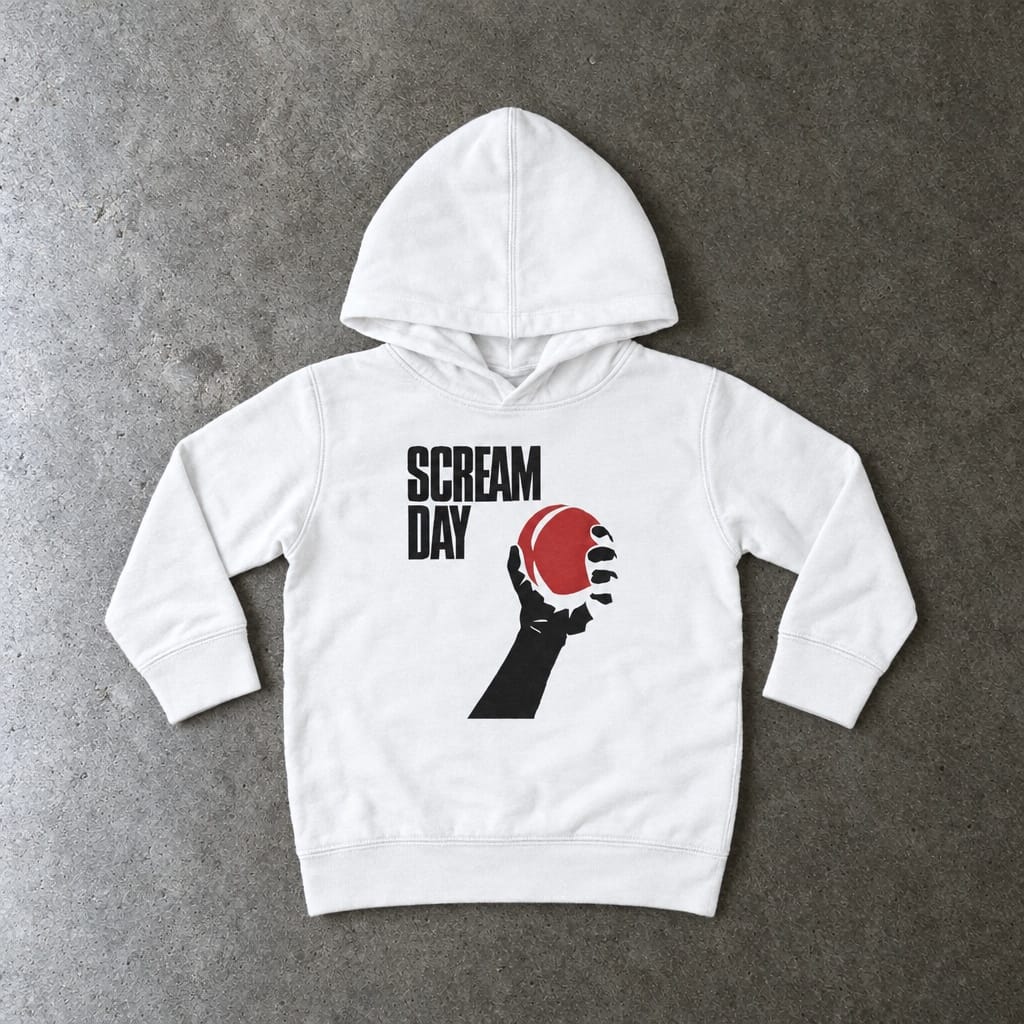Scream Day Toddler Hoodie White / 2T