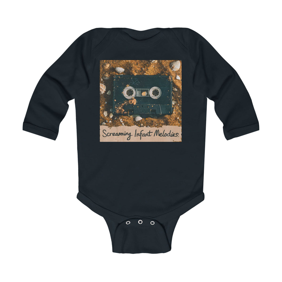 Screaming Infant Melodies - Long Sleeve Onesie CA Black / NB (0-3M)