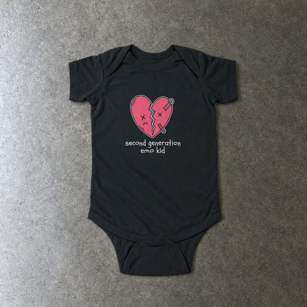 Second Generation Emo Kid 2.0 Onesie Black / NB (0-3M)