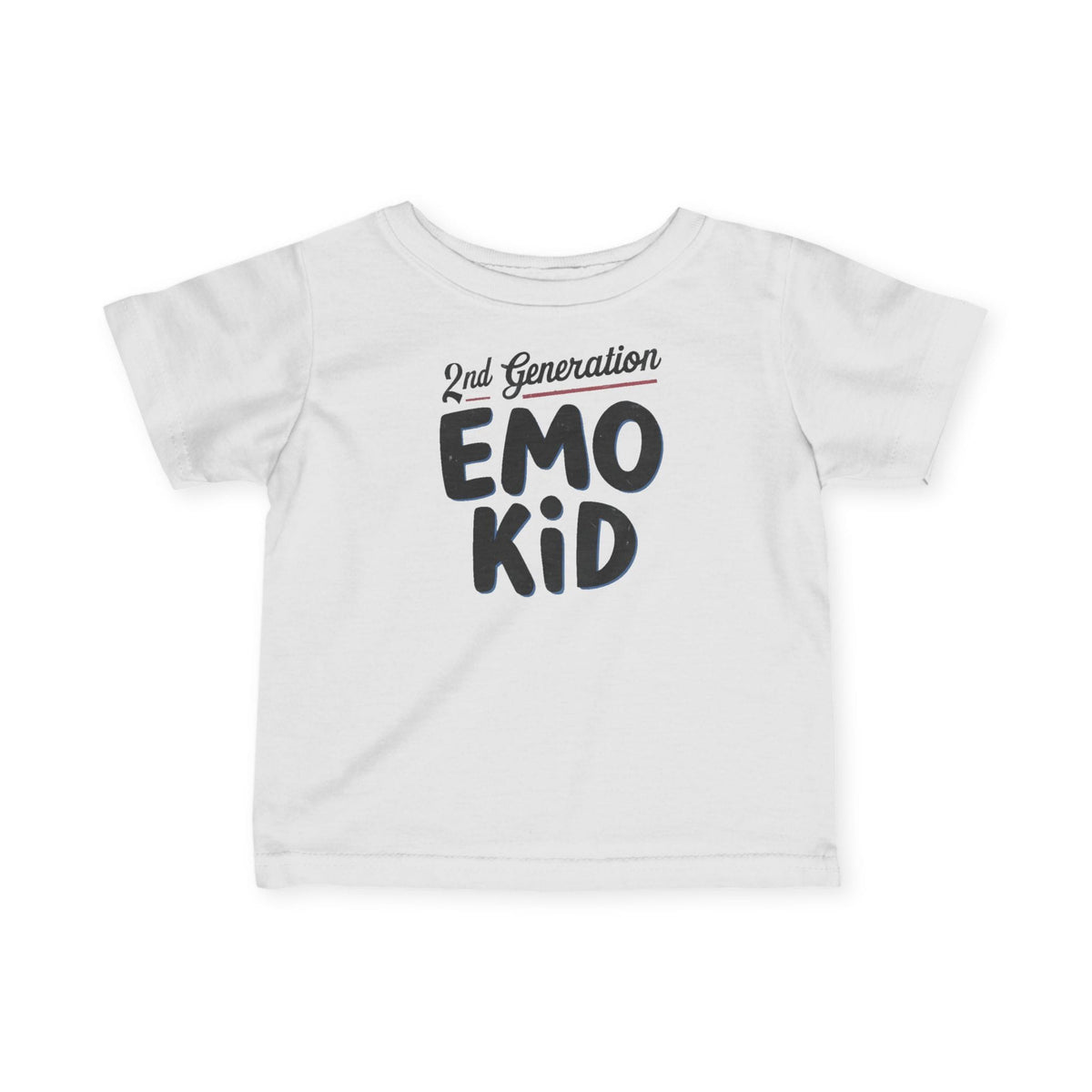 Second Generation Emo Kid- Infant Tee CA White / 6M