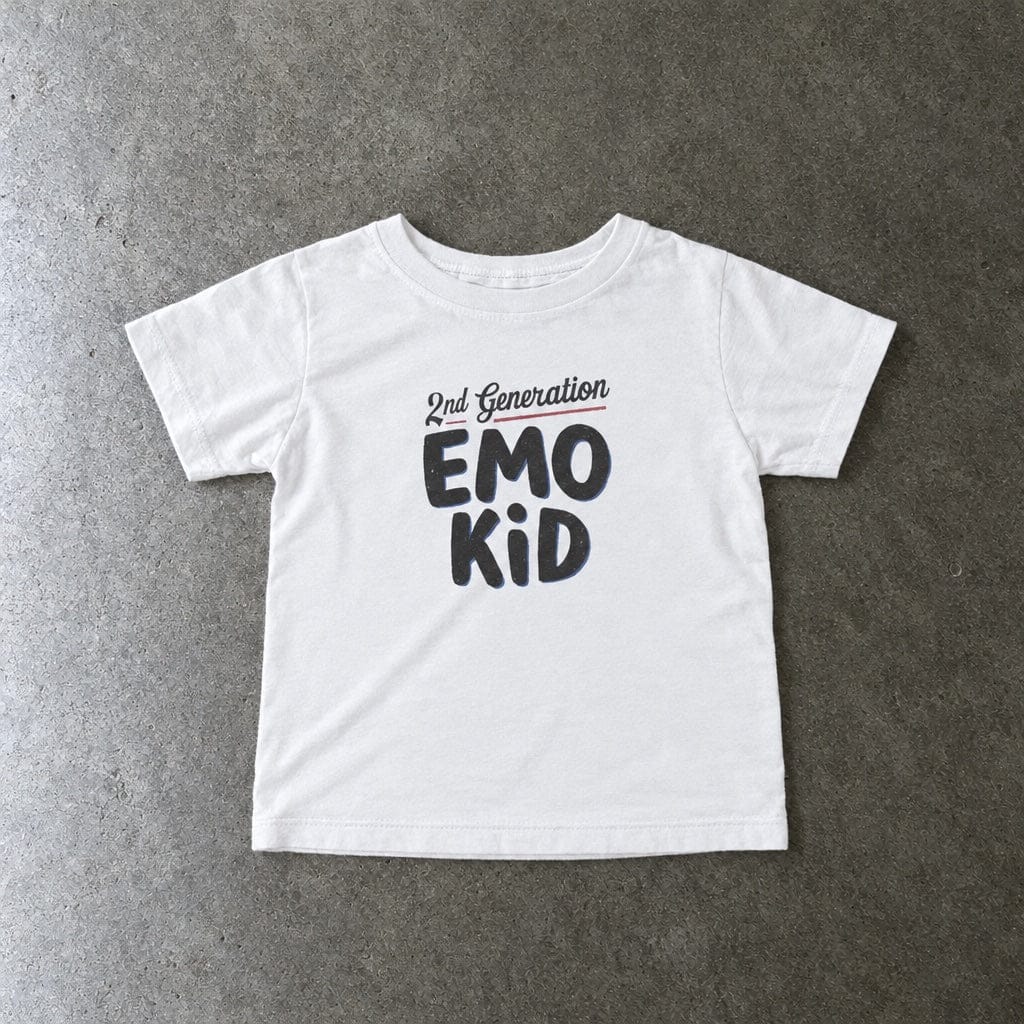 Second Generation Emo Kid- Infant Tee CA White / 6M