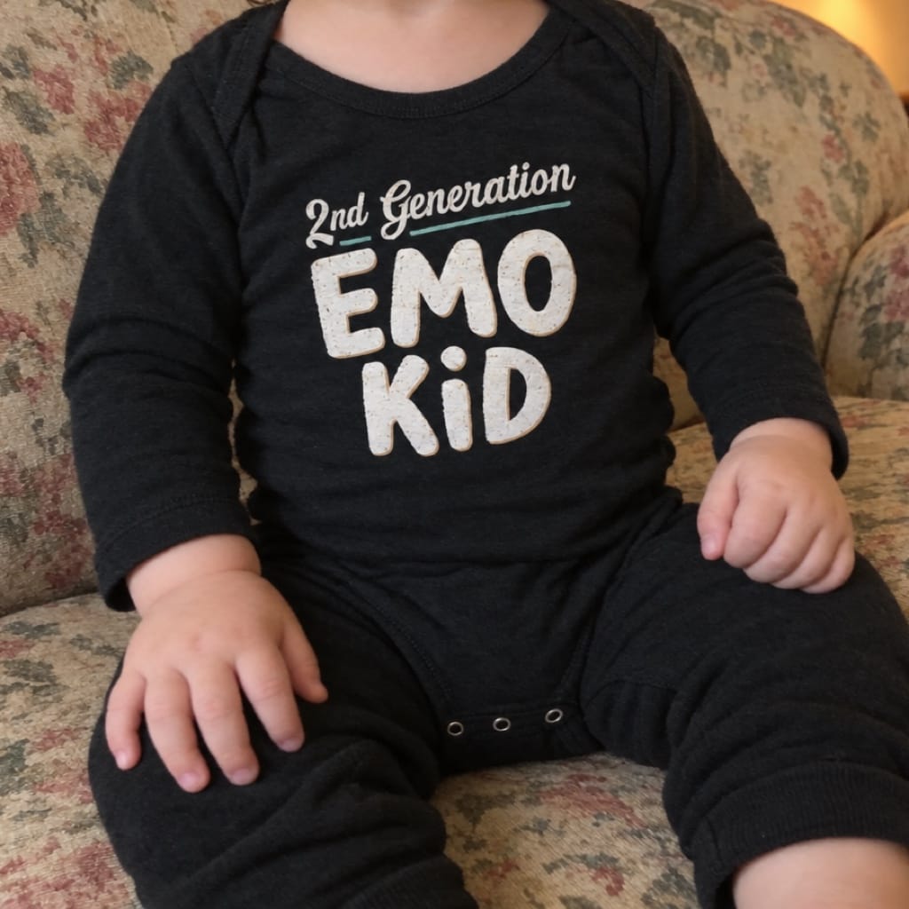 Second Generation Emo Kid - Long Sleeve Onesie