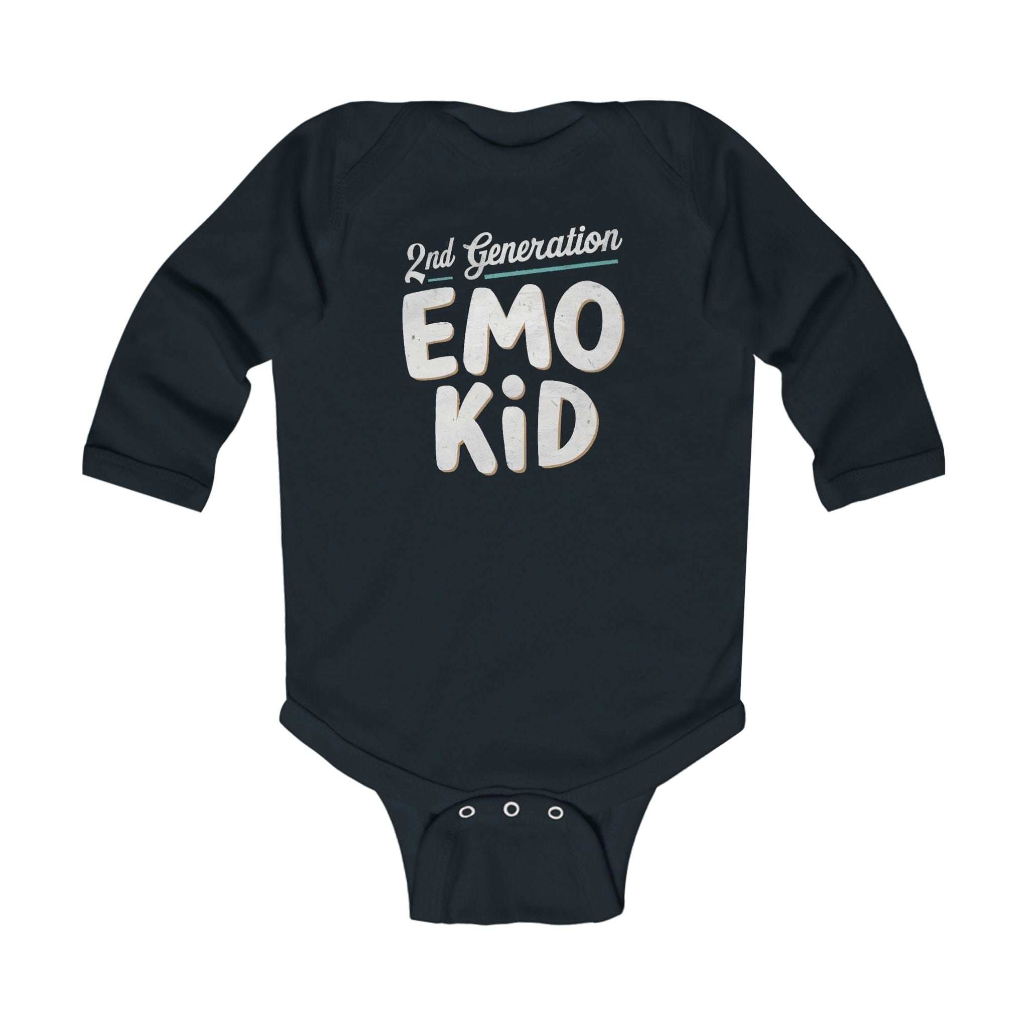 Second Generation Emo Kid - Long Sleeve Onesie Black / NB (0-3M)