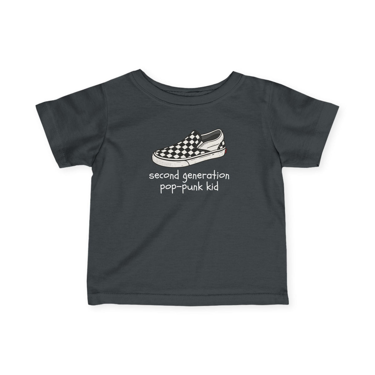 Second Generation Pop-punk Kid 2.0 Baby Tee 12M / Charcoal