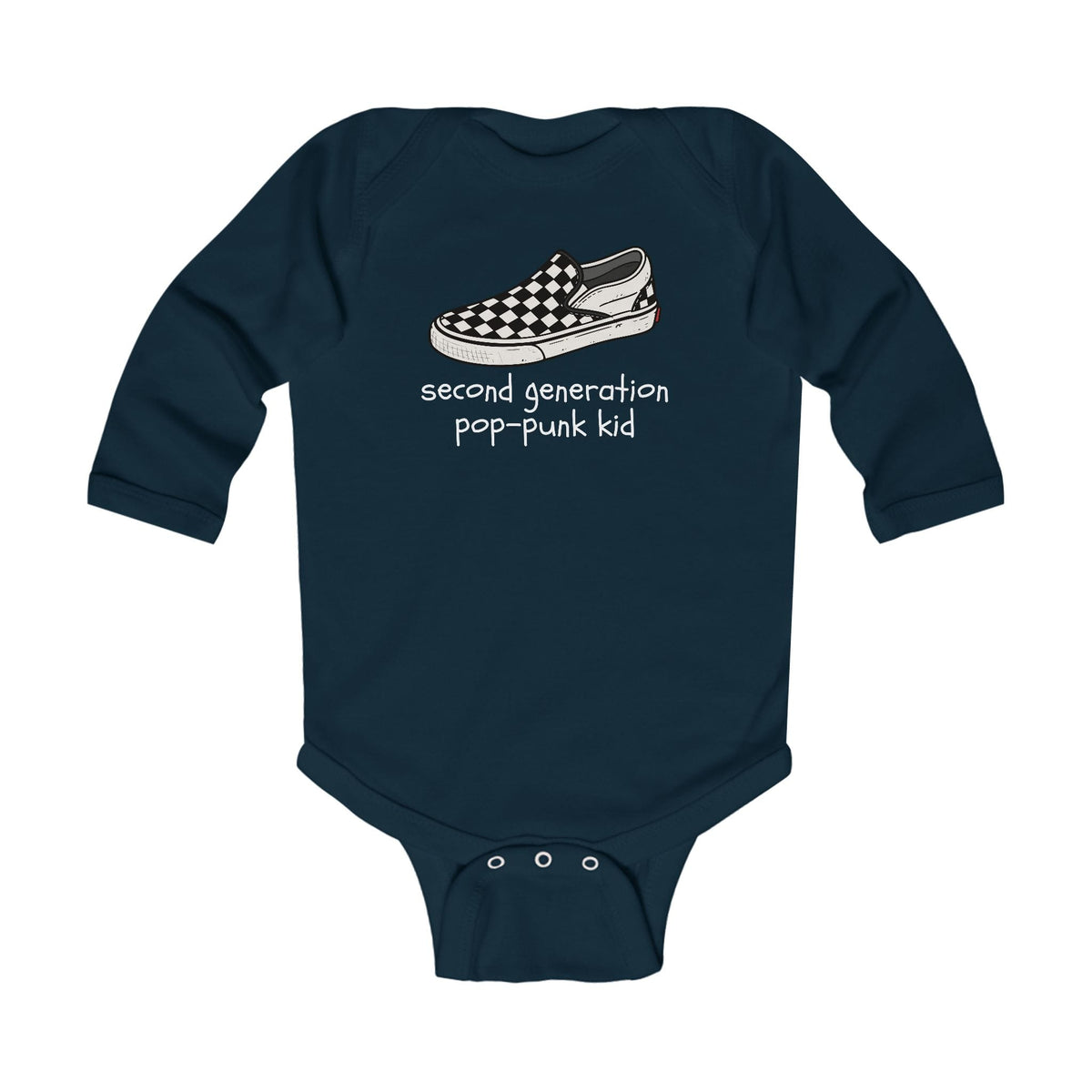 Second Generation Pop-punk Kid 2.0 Long Sleeve Bodysuit Navy / NB (0-3M)