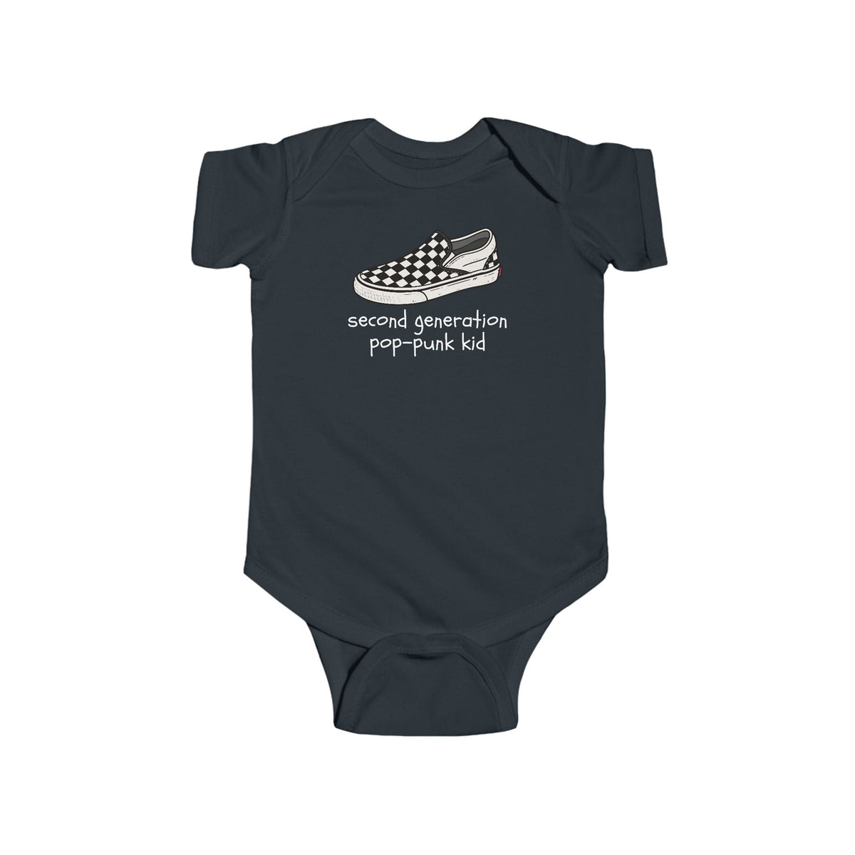 Second Generation Pop-punk Kid 2.0 Onesie (CA) Black / NB (0-3M)