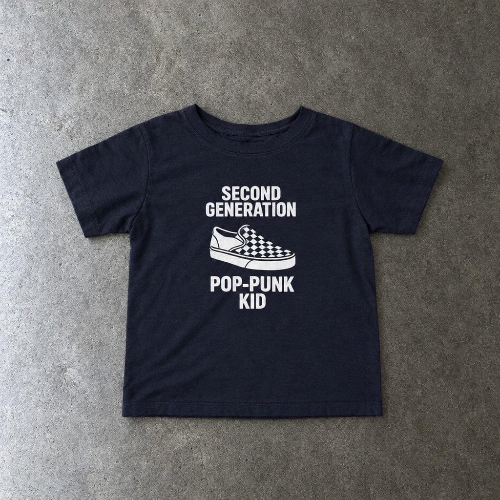 Second Generation Pop-Punk Kid - Infant Tee CA Navy / 6M