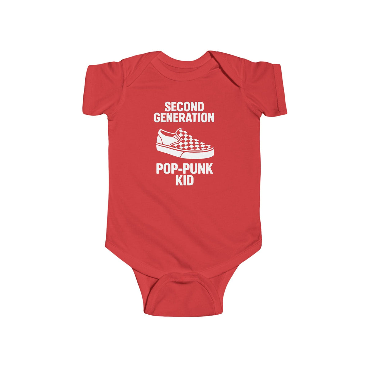 Second Generation Pop-Punk Kid - Onesie CA Red / NB (0-3M)