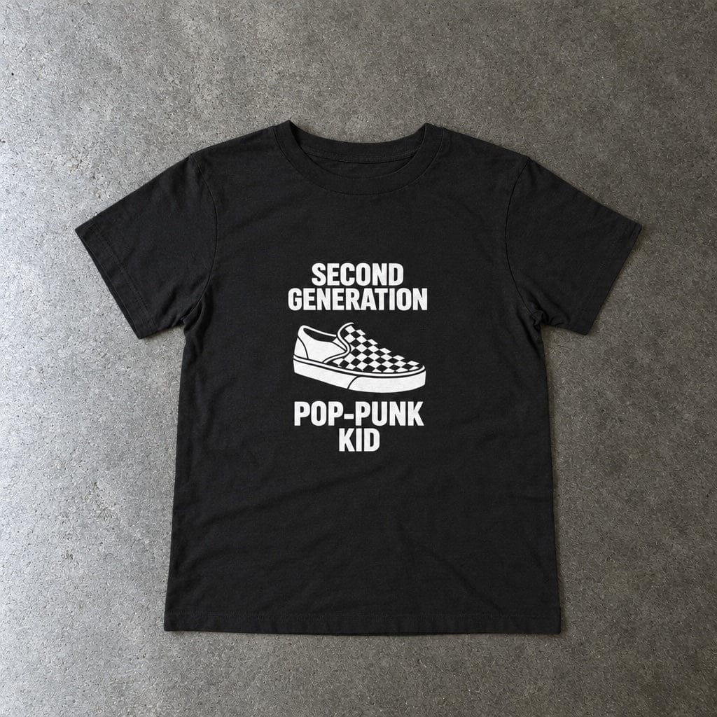 Second Generation Pop-Punk Kid - Toddler Tee CA Black / 2T