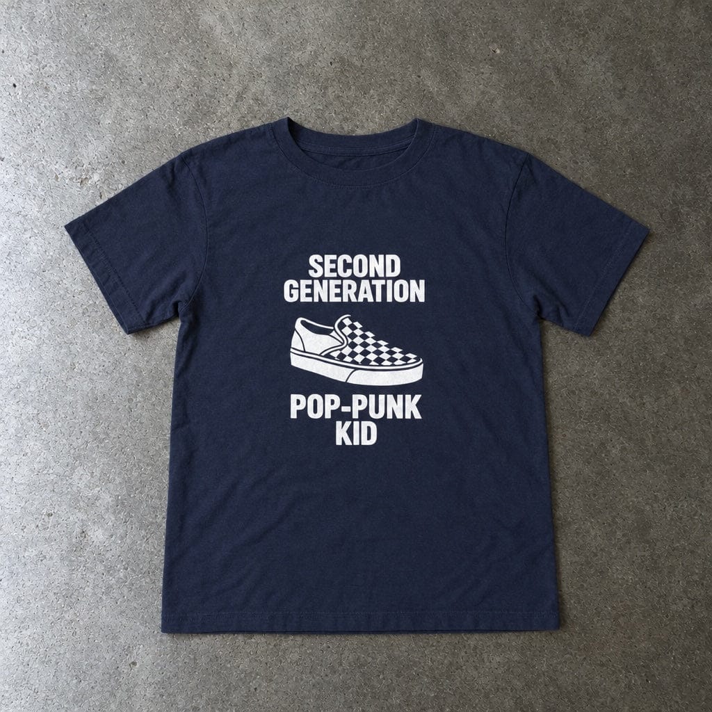 Second Generation Pop-Punk Kid - Toddler Tee CA Navy / 2T