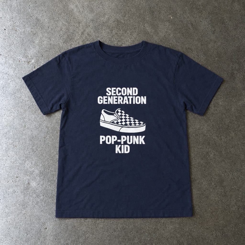 Second Generation Pop-Punk Kid - Toddler Tee Navy / 2T