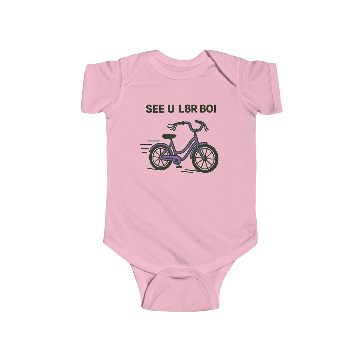 SEE U L8R BOI - Onesie CA Pink / NB (0-3M)