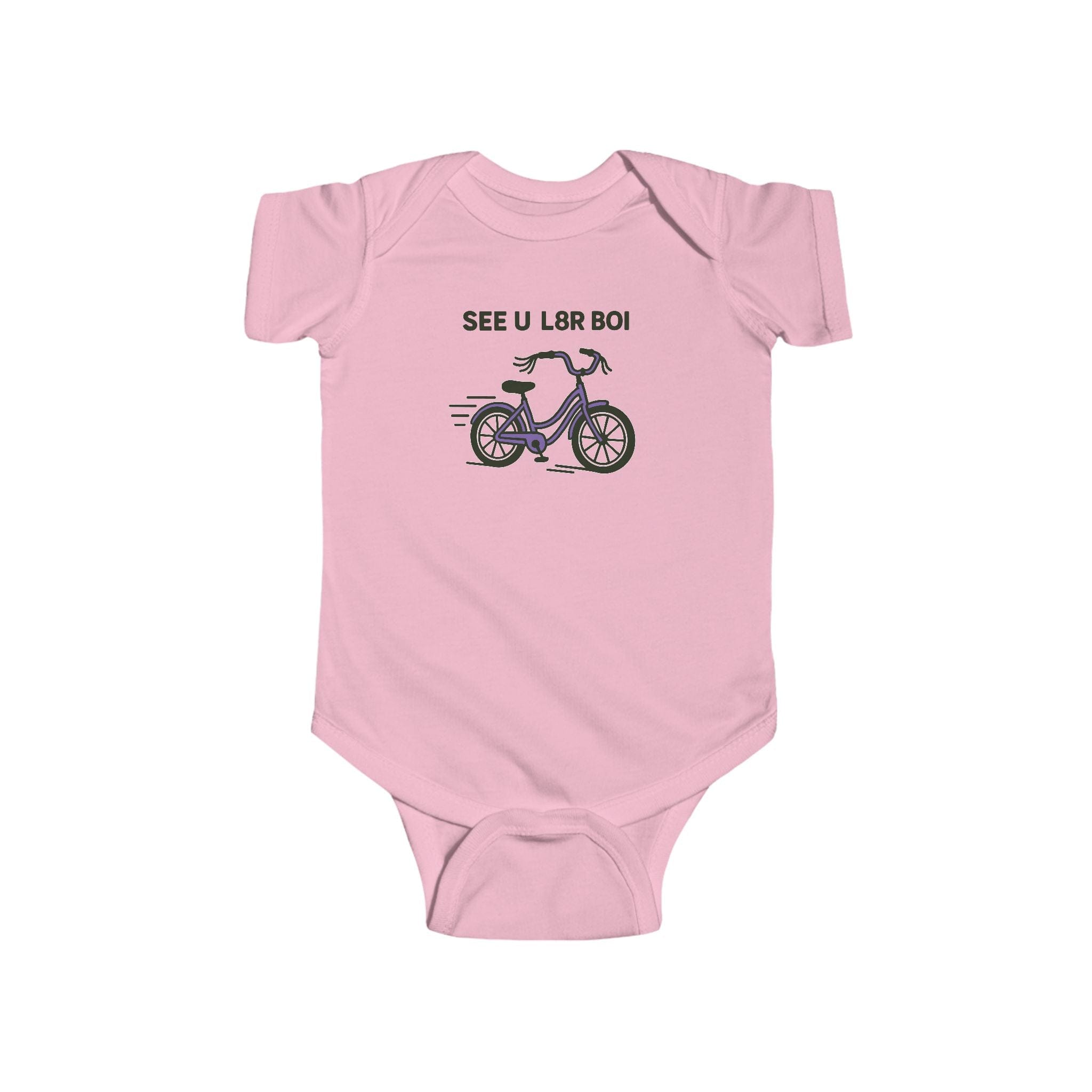 SEE U L8R BOI - Onesie Pink / NB (0-3M)