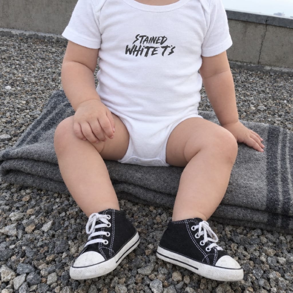 Stained White T's - Onesie